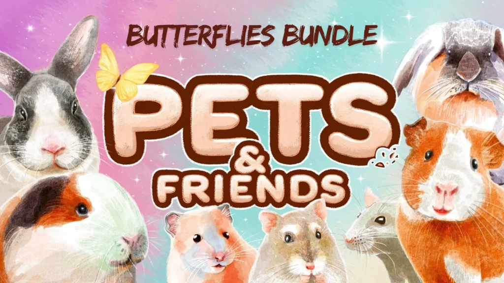 Pets and Friends Butterflies Bundle – Artwork 01